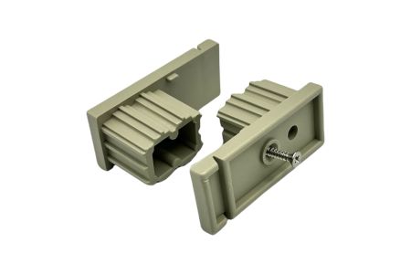 Einddoppen zijgeleider rolluiken licht grijs 